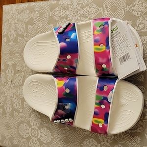 Tye dye Crocs Slide